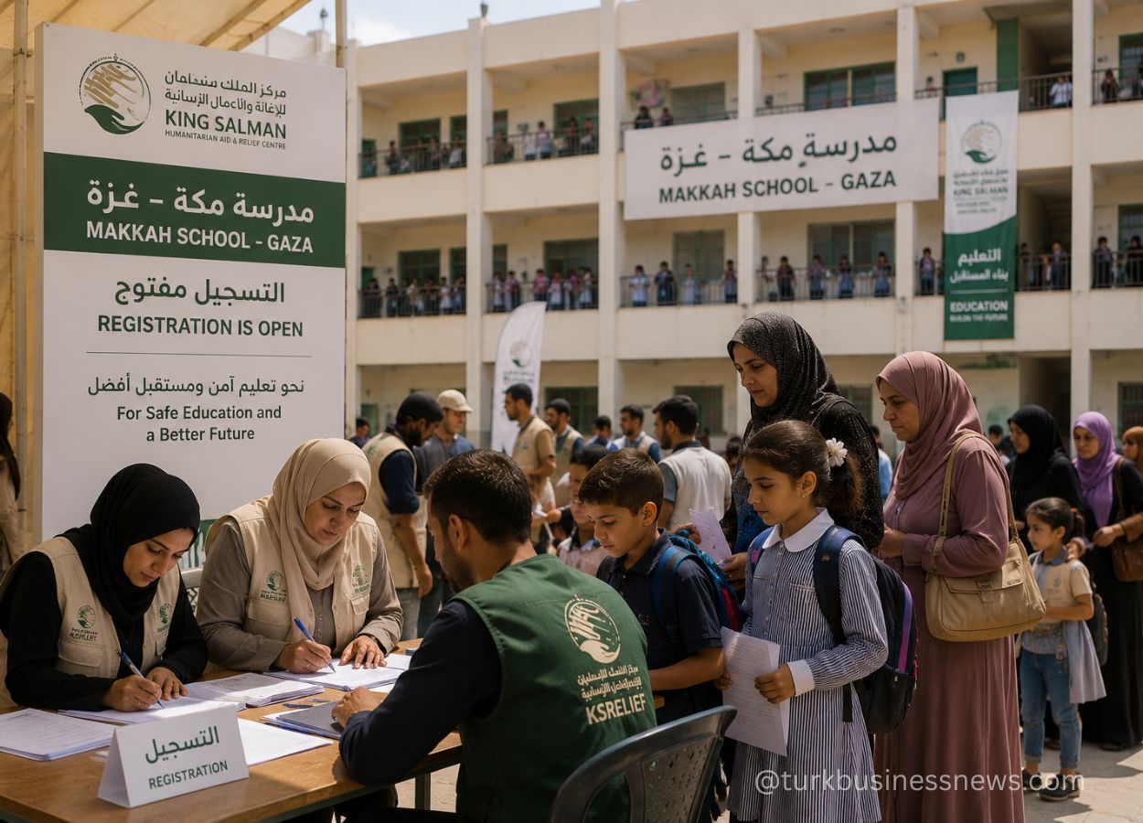 Gaza Education Recovery: Student Registration Opens at Saudi-Funded Makkah School